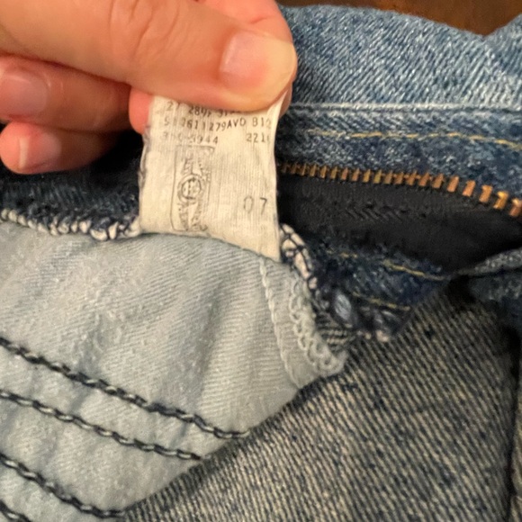 Vintage 80s Lee Relaxed Rider Jeans Tapered Bottom Sz 12P - Picture 3 of 14